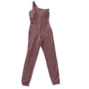 Old Navy Women's One Shoulder PowerChill 7/8 Length Bodysuit Pink Size XS